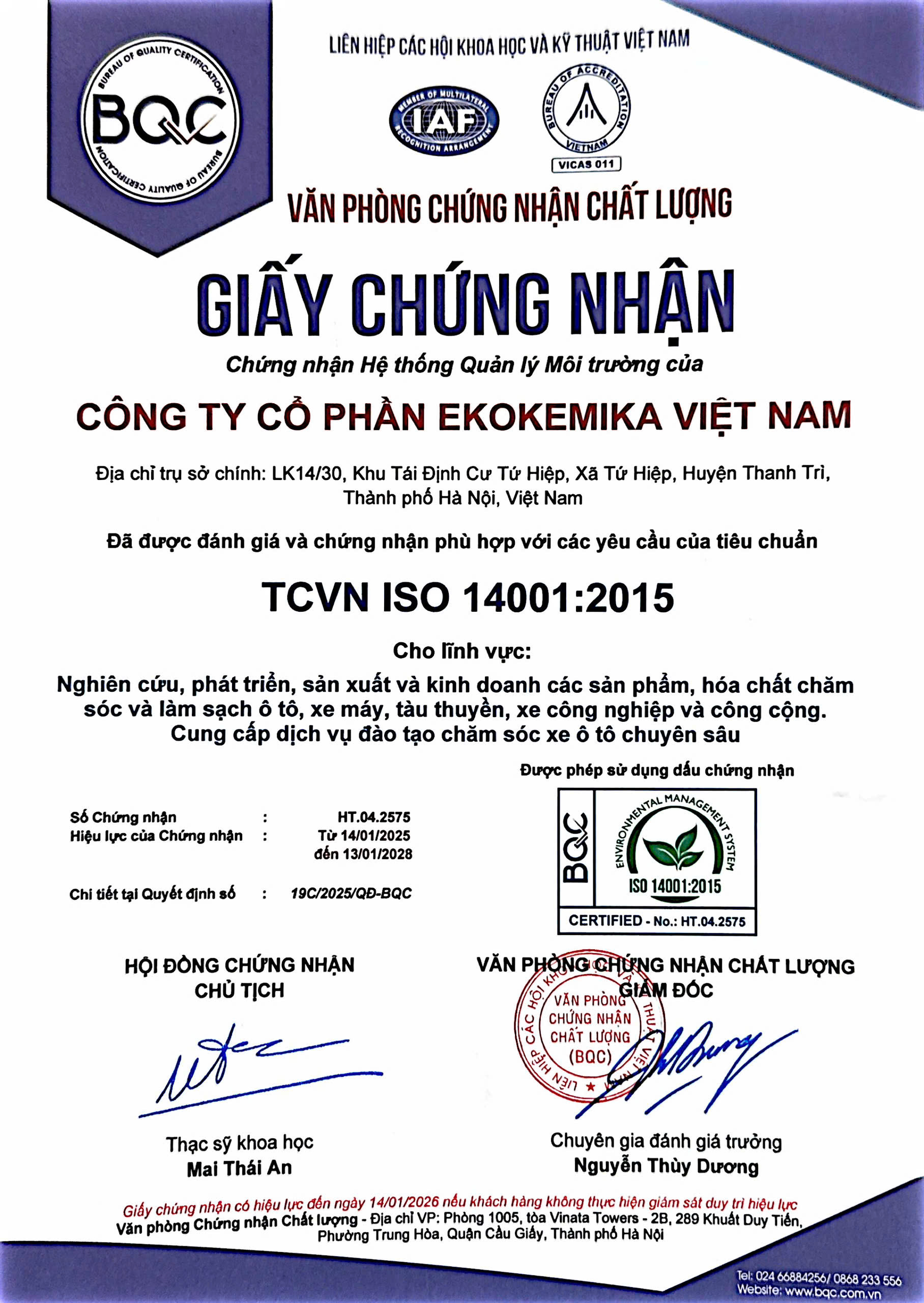 ISO 14001:2015