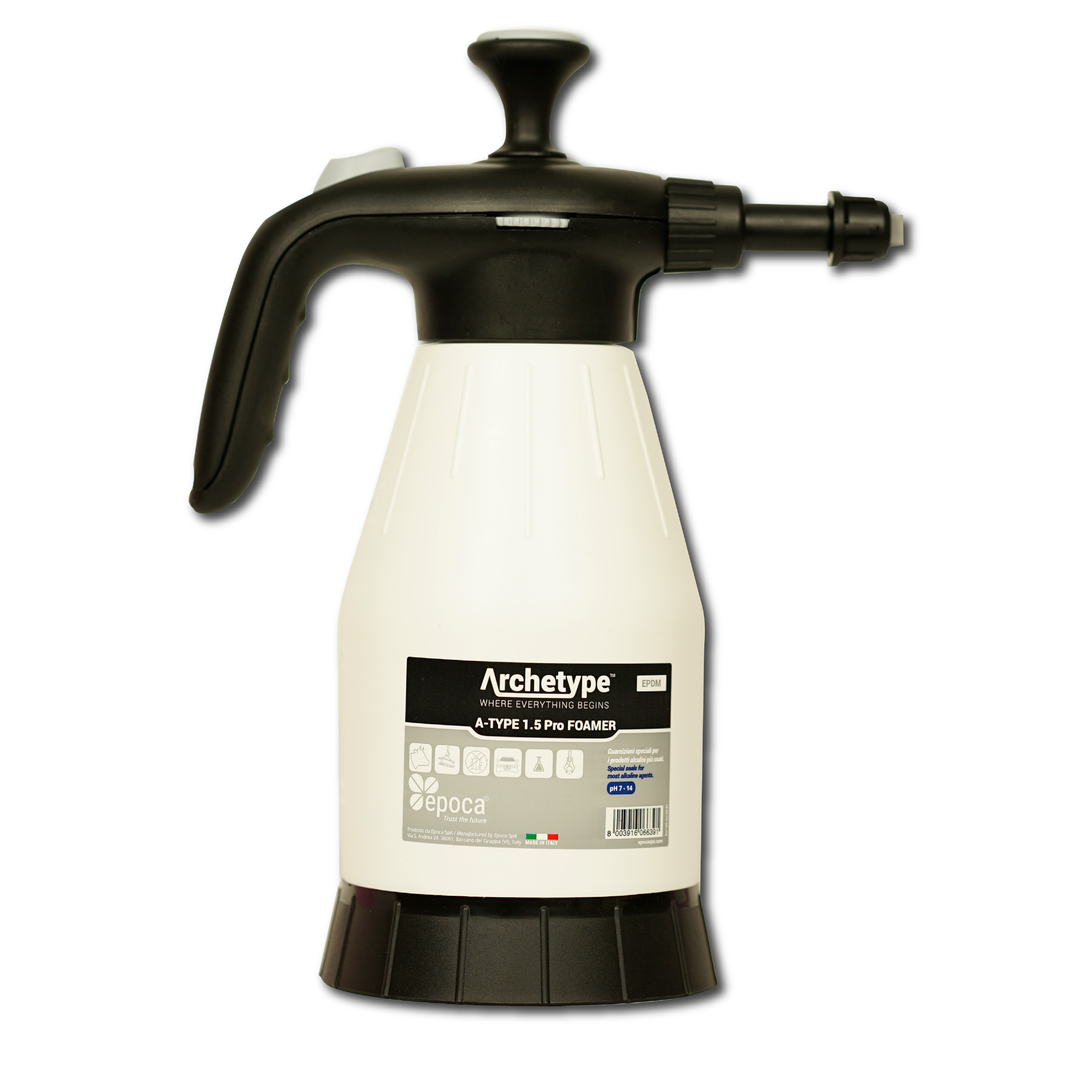 Bình phun tạo bọt cầm tay Epoca A Type 1.5 Pro Foamer EPDM dung tích 1,5 lít