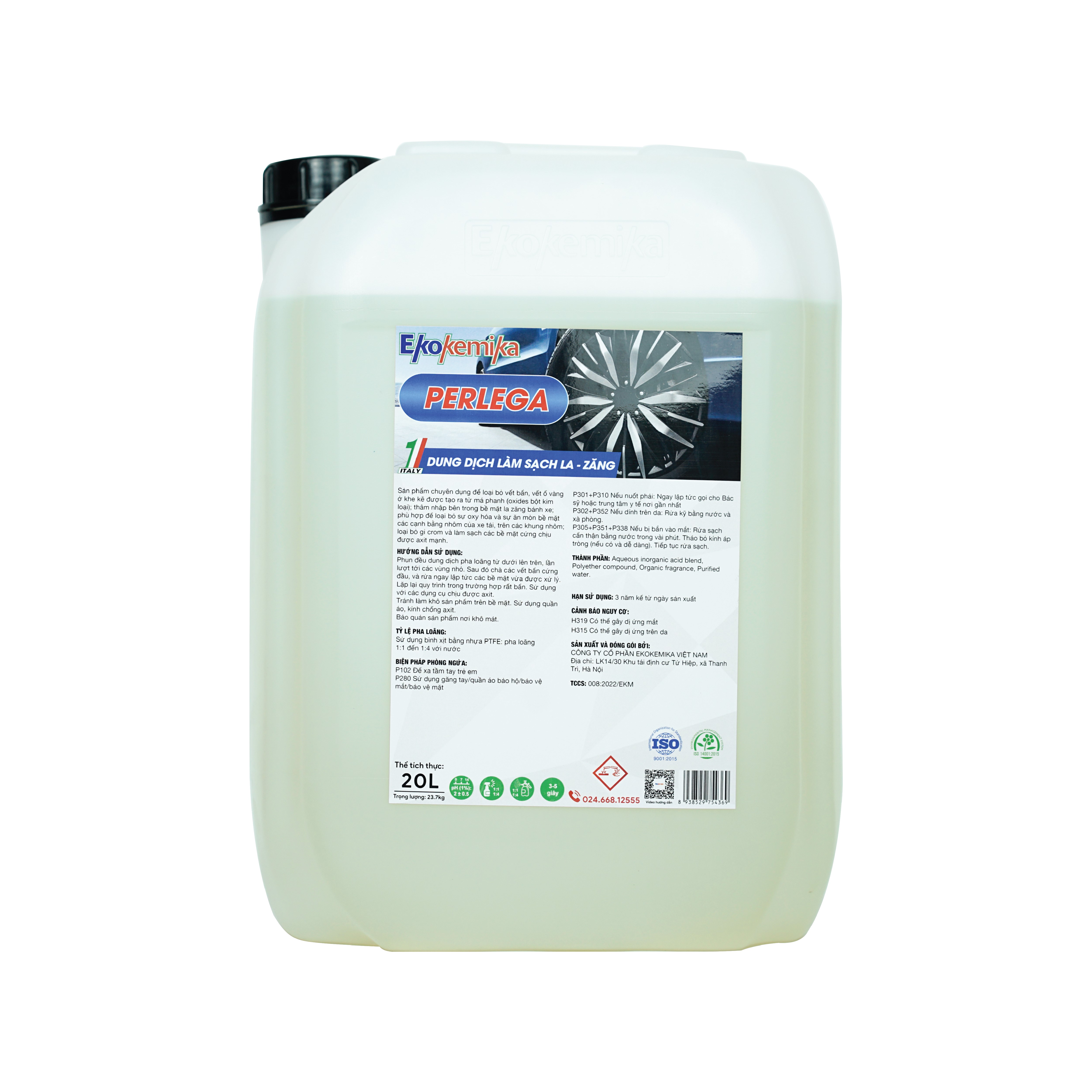 Dung dịch tẩy ố la zăng và kính xe Perlega